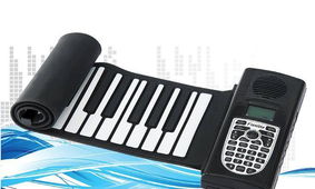 61鍵時尚酷感手卷鋼琴 硅膠電子琴 電子鋼琴