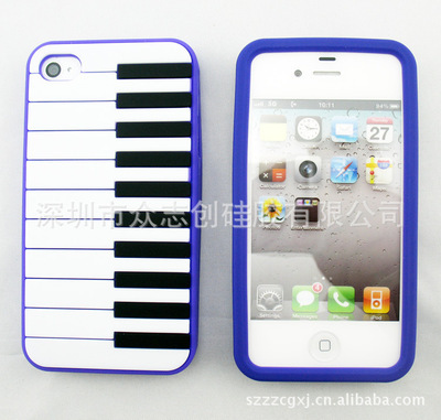 蘋果iphone鋼琴手機套、時尚iphone硅膠保套、適用4g/4s - 蘋果iphone鋼琴手機套、時尚iphone硅膠保套、適用4g/4s廠家 - 蘋果iphone鋼琴手機套、時尚iphone硅膠保套、適用4g/4s價格 - 深圳市眾志創硅橡膠 - 