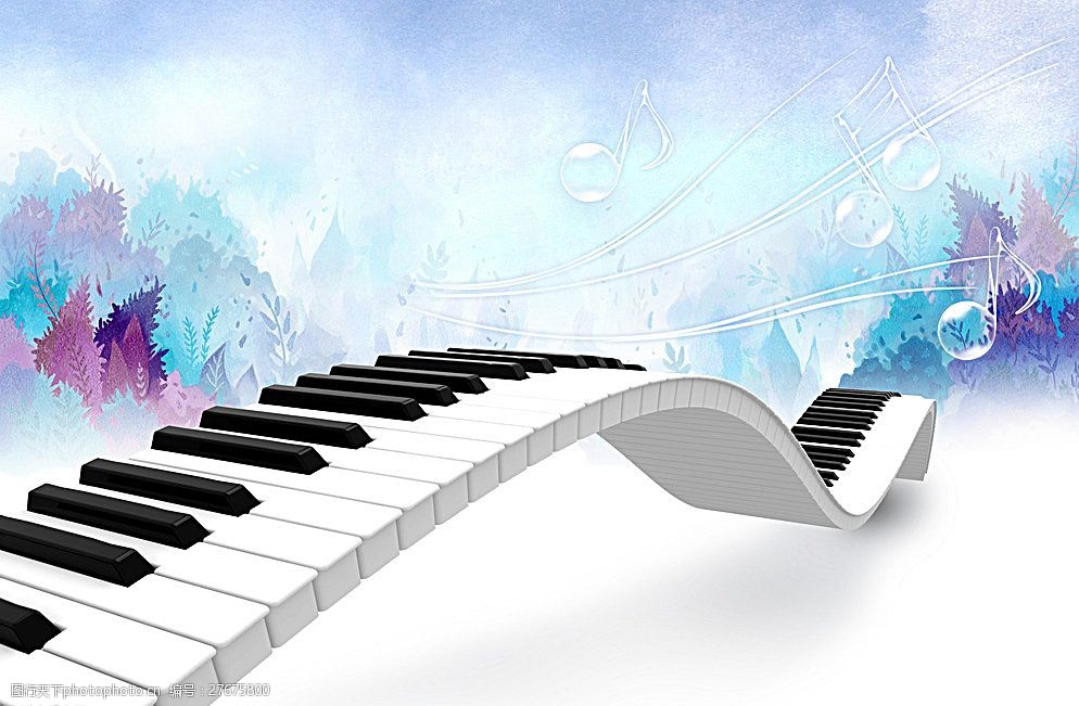 夢幻鋼琴音符圖片