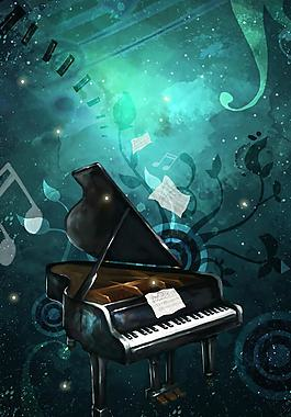 鋼琴背景圖片